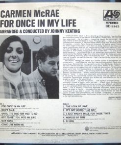 Alternative view of Carmen McRae - For Once In My Life (LP, Album, Mon) (Very Good Plus (VG+))