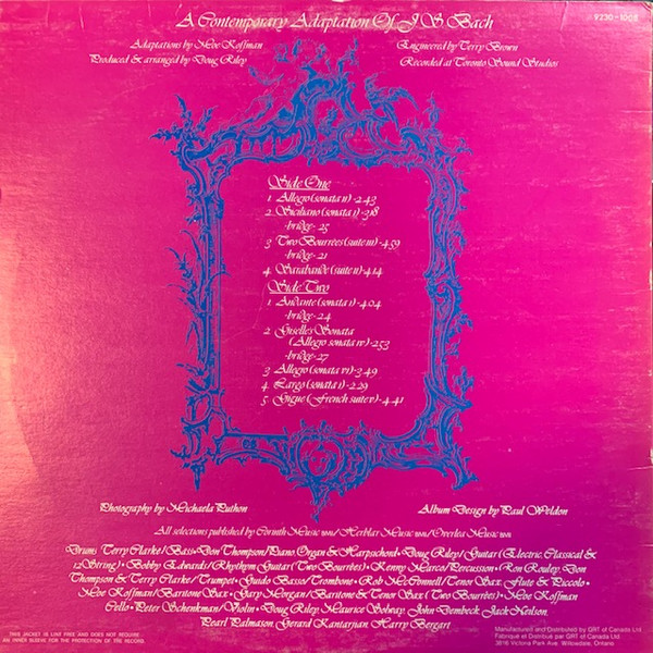Moe Koffman - Moe Koffman Plays Bach (LP, Album, RP) (Near Mint (NM or M-)) - Image 2