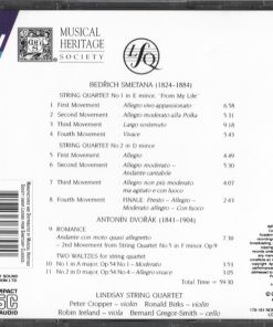 Alternative view of The Lindsays, Antonín Dvořák, Bedřich Smetana - The Two Strings Quartets - Romance Op. 9 - Two Waltzes Op. 54 (CD, Album, RE) (Mint (M))