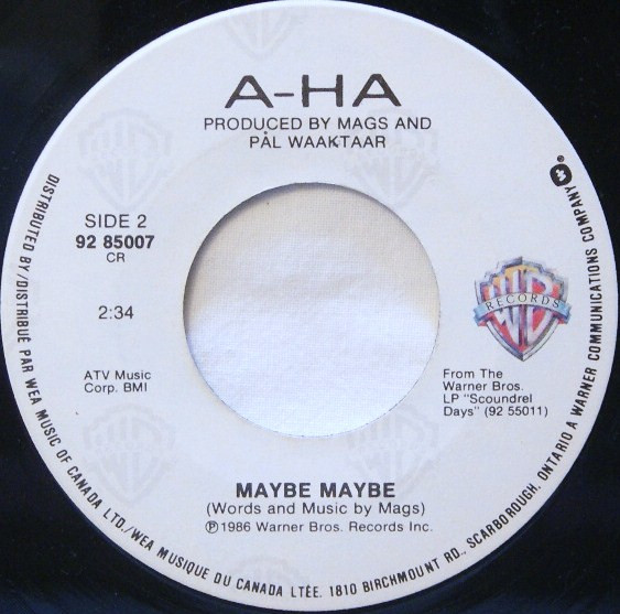 a-ha - Cry Wolf (7", Single) (Very Good Plus (VG+)) - Image 2