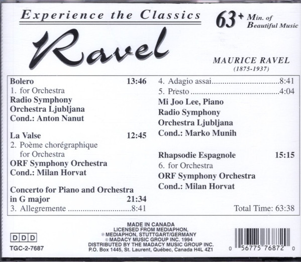 Various - Maurice Ravel (CD, Mini, Comp) (Near Mint (NM or M-)) - Image 2