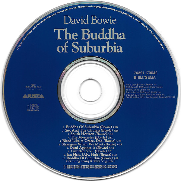 David Bowie - The Buddha Of Suburbia (CD, Album) (Near Mint (NM or M-)) - Image 3