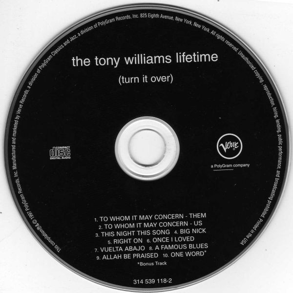 The Tony Williams Lifetime - (Turn It Over) (CD, Album, RM) (Near Mint (NM or M-)) - Image 3