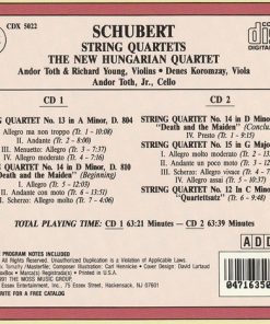Alternative view of Schubert* – New Hungarian Quartet - String Quartets – "Death And The Maiden", D.810 • "Quartettsatz", D.703 • No.13, D.804 • No.15, D.887 (2xCD, Album, RE, RM) (Near Mint (NM or M-))
