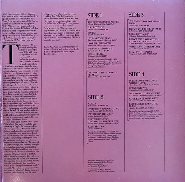 Billie Holiday - Stormy Blues (2xLP, Comp, Pit) (Very Good Plus (VG+)) - Image 3