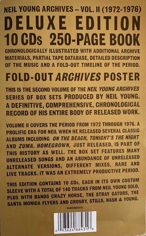Neil Young - Neil Young Archives Vol. II (1972-1976) (Box, Comp, Dlx, RP + HDCD, Album + HDCD, Album, RE) (Near Mint (NM or M-)) - Image 2