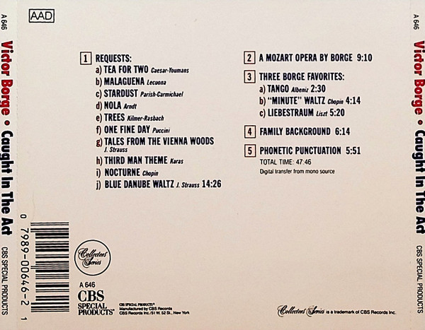 Victor Borge (2) - Caught In The Act (CD) (Near Mint (NM or M-)) - Image 3