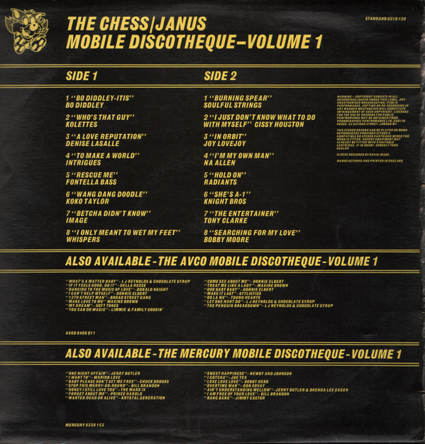 Various - The Chess/Janus Mobile Discotheque - Volume 1 (LP, Comp) (Very Good Plus (VG+)) - Image 2