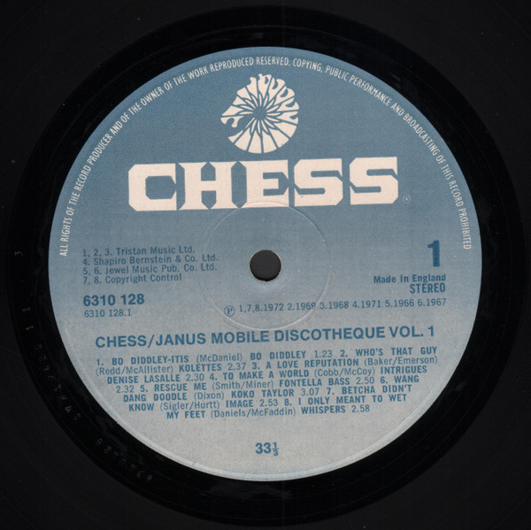 Various - The Chess/Janus Mobile Discotheque - Volume 1 (LP, Comp) (Very Good Plus (VG+)) - Image 3