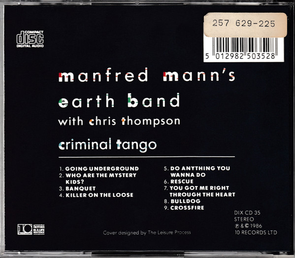 Manfred Mann's Earth Band With Chris Thompson - Criminal Tango (CD, Album) (Near Mint (NM or M-)) - Image 3