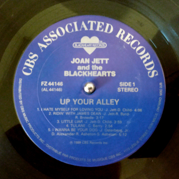 Joan Jett And The Blackhearts* - Up Your Alley (LP, Album) (Mint (M)) - Image 2