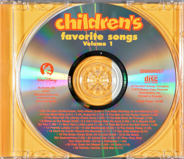 Larry Groce And The Disneyland Children's Sing-Along Chorus - Children's Favourite Songs Volume One (CD, Album, RE) (Near Mint (NM or M-)) - Image 3