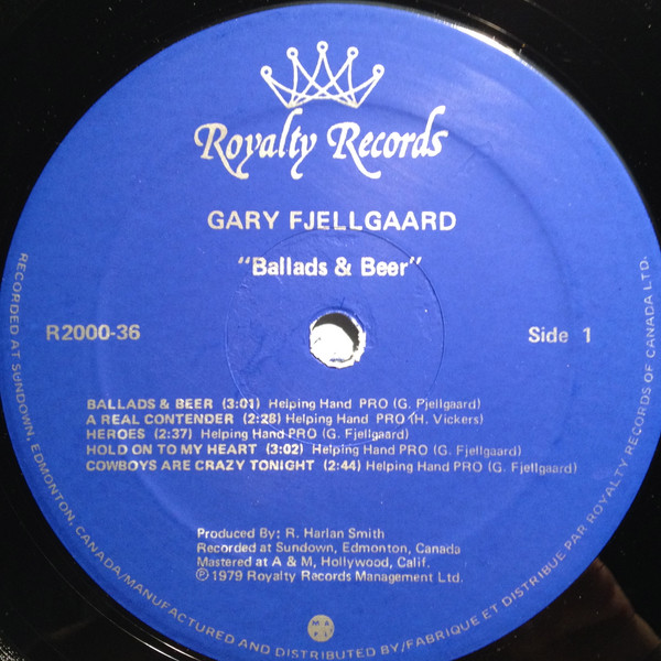 Gary Fjellgaard - Ballads & Beer (LP, Album) (Mint (M)) - Image 3