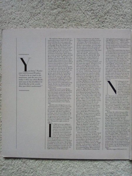 Charlie Parker - The Verve Years (1952-54) (2xLP, Comp, RE, Gat) (Very Good Plus (VG+)) - Image 3