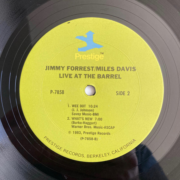 Jimmy Forrest / Miles Davis - Live At The Barrel (LP, Album, Mono) (Near Mint (NM or M-)) - Image 4