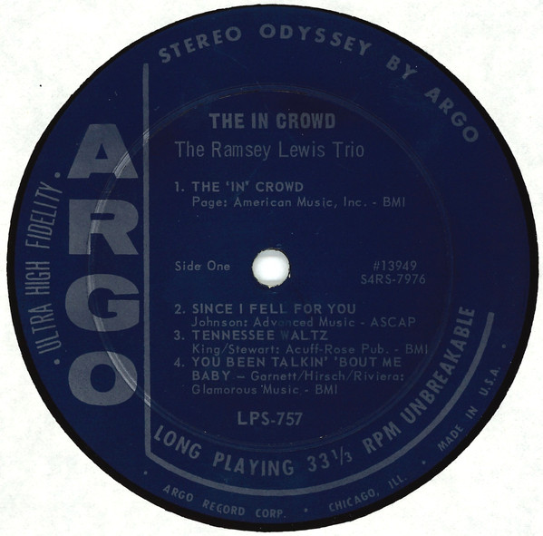 The Ramsey Lewis Trio - The In Crowd (LP, Album, Ind) (Very Good Plus (VG+)) - Image 3