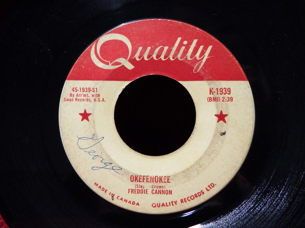 Freddy Cannon - Okefenokee (7", Single) (Near Mint (NM or M-))