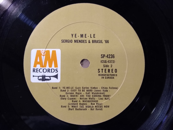 Sérgio Mendes & Brasil '66 - Ye-Me-Le (LP, Album) (Very Good Plus (VG+)) - Image 2