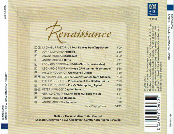 Saffire - Renaissance (CD, Album) (Near Mint (NM or M-)) - Image 2