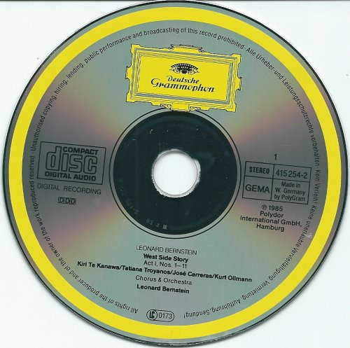 Leonard Bernstein, Kiri Te Kanawa, José Carreras, Tatiana Troyanos, Kurt Ollmann, Marilyn Horne - West Side Story (2xCD, Album) (Mint (M)) - Image 3