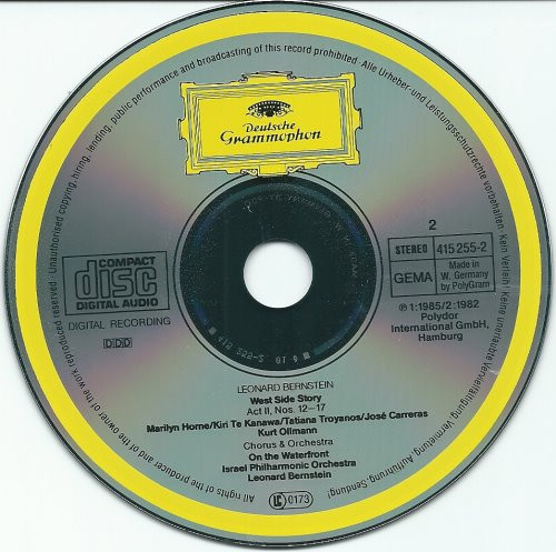 Leonard Bernstein, Kiri Te Kanawa, José Carreras, Tatiana Troyanos, Kurt Ollmann, Marilyn Horne - West Side Story (2xCD, Album) (Mint (M)) - Image 4