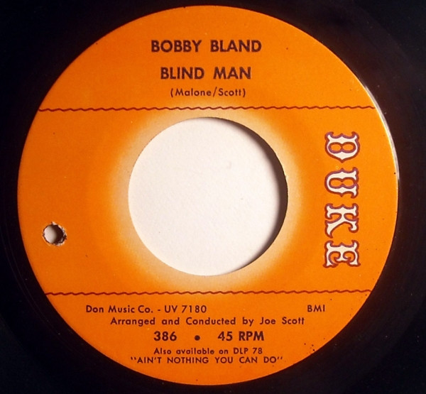 Bobby Bland - Blind Man / Black Night (7") (Very Good Plus (VG+))