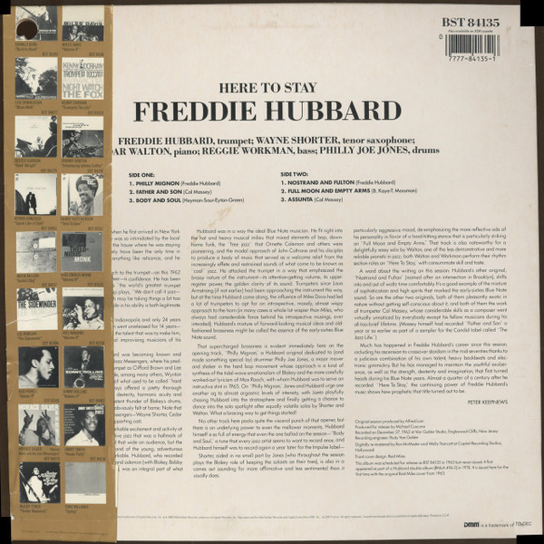 Freddie Hubbard - Here To Stay (LP, Album, RE, RM, DMM) (Near Mint (NM or M-)) - Image 3
