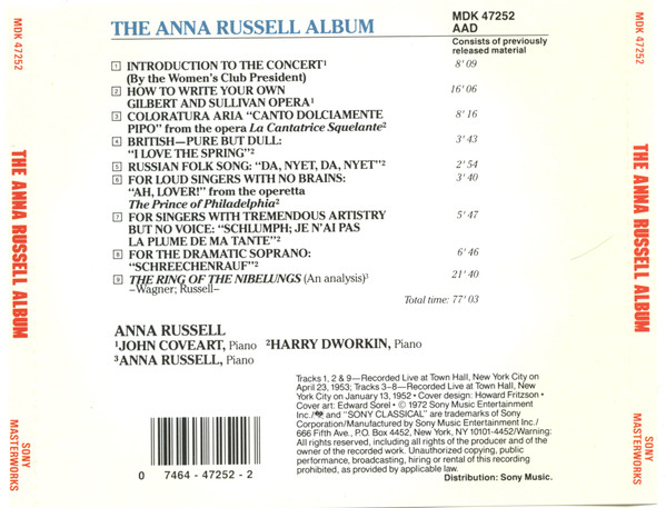 Anna Russell - The Anna Russell Album? (CD, Album, Mono, RE) (Near Mint (NM or M-)) - Image 2