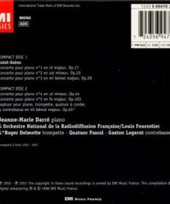 Alternative view of Saint-Saëns* - Jeanne-Marie Darré, Orchestre National De La Radiodiffusion Française* , Direction : Louis Fourestier - Piano Concertos / Septet (2xCD, RE, RM) (Near Mint (NM or M-))