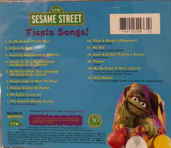 Sesame Street - Fiesta Songs! (CD, Album) (Near Mint (NM or M-)) - Image 3