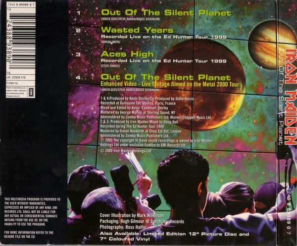 Iron Maiden - Out Of The Silent Planet (CD, Single, Enh, Ltd, Num) (Near Mint (NM or M-)) - Image 2