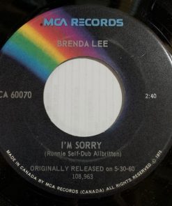 Brenda Lee - I'm Sorry / All Alone Am I (7", Single, RE) (Very Good Plus (VG+))