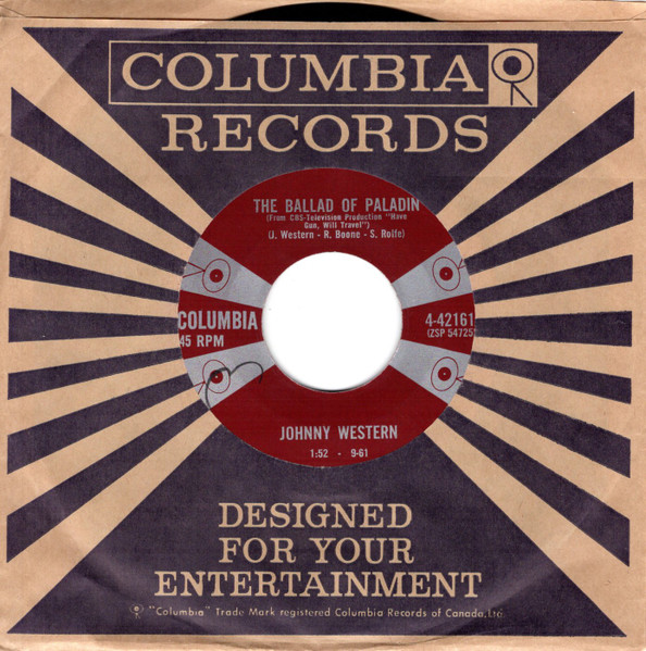 Johnny Western - The Ballad Of Paladin (7", Single) (Near Mint (NM or M-))