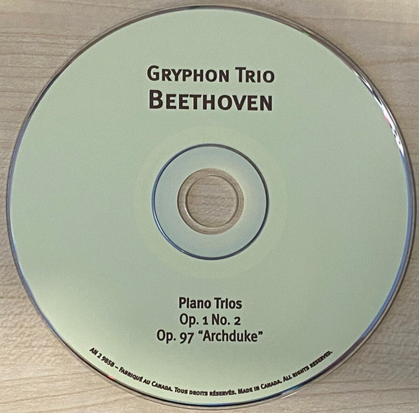 Gryphon Trio*, Beethoven* - Piano Trios Op. 1 No. 2, Op. 97 “Archduke” (CD) (Mint (M)) - Image 5