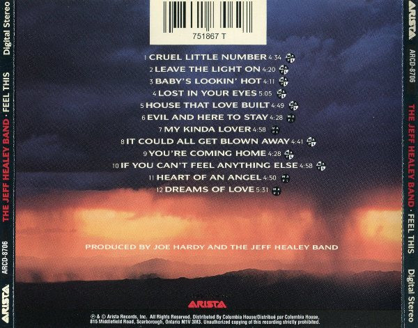 The Jeff Healey Band - Feel This (CD, Album, Club) (Near Mint (NM or M-)) - Image 2