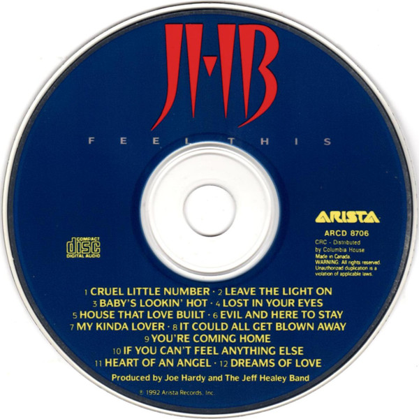 The Jeff Healey Band - Feel This (CD, Album, Club) (Near Mint (NM or M-)) - Image 3