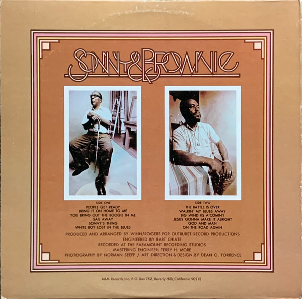 Sonny Terry & Brownie McGhee - Sonny & Brownie (LP, Album, RE, Mon) (Very Good (VG)) - Image 2