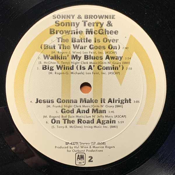 Sonny Terry & Brownie McGhee - Sonny & Brownie (LP, Album, RE, Mon) (Very Good (VG)) - Image 5