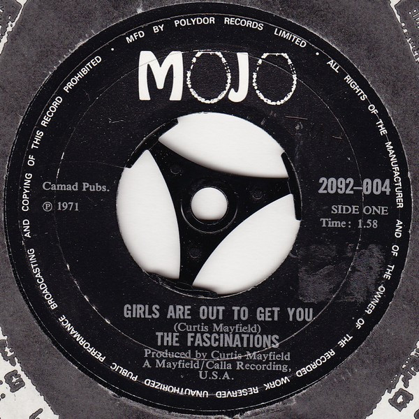 The Fascinations - Girls Are Out To Get You (7", Single, RE) (Very Good Plus (VG+)) - Image 2