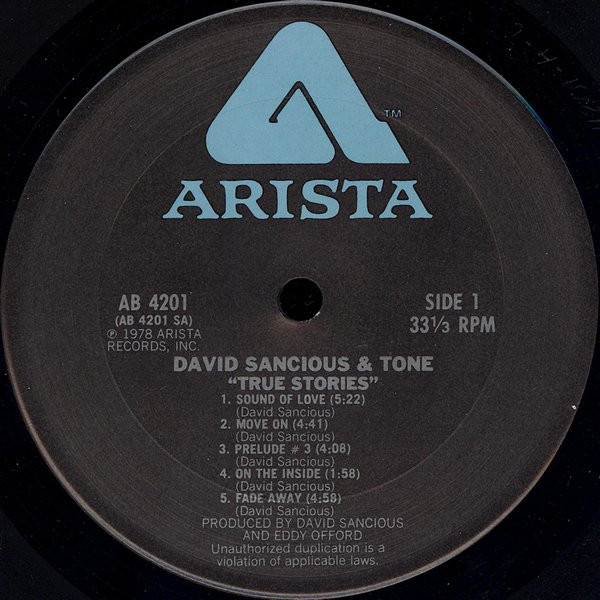 David Sancious & Tone* - True Stories (LP, Album, Ter) (Very Good Plus (VG+)) - Image 3