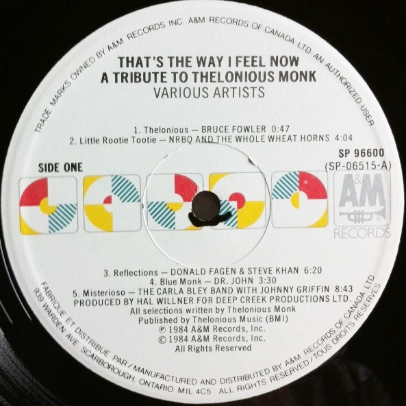 Various - That's The Way I Feel Now - A Tribute To Thelonious Monk (2xLP, Album) (Near Mint (NM or M-)) - Image 5