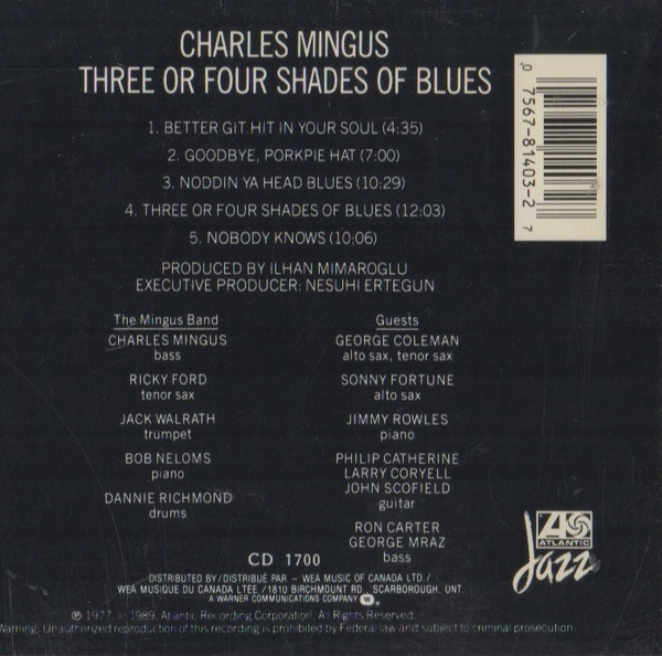 Charles Mingus - Three Or Four Shades Of Blues (CD, Album, RE) (Near Mint (NM or M-)) - Image 2