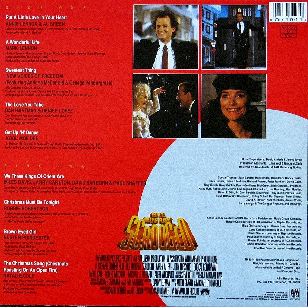 Various - Scrooged - Original Motion Picture Soundtrack (LP) (Mint (M)) - Image 2