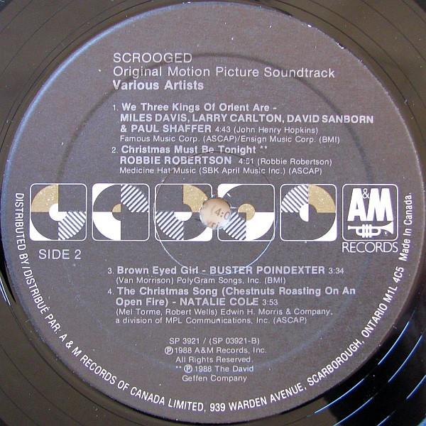Various - Scrooged - Original Motion Picture Soundtrack (LP) (Mint (M)) - Image 3
