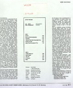 Alternative view of Albert Mangelsdorff / Lee Konitz - Art Of The Duo (LP, Album) (Near Mint (NM or M-))