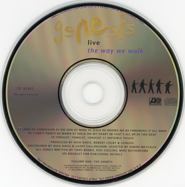 Genesis - Live / The Way We Walk (Volume One: The Shorts) (CD, Album) (Near Mint (NM or M-)) - Image 3