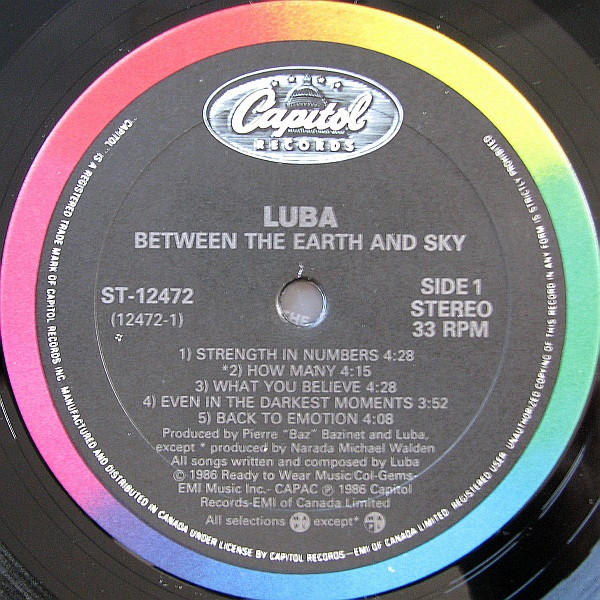 Luba - Between The Earth & Sky (LP, Album) (Mint (M)) - Image 3