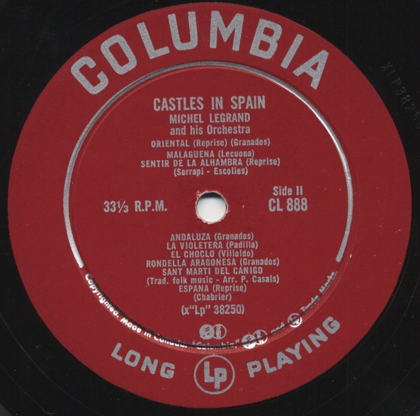 Michel Legrand Et Son Orchestre - Castles In Spain (LP, Mono) (Very Good (VG)) - Image 4