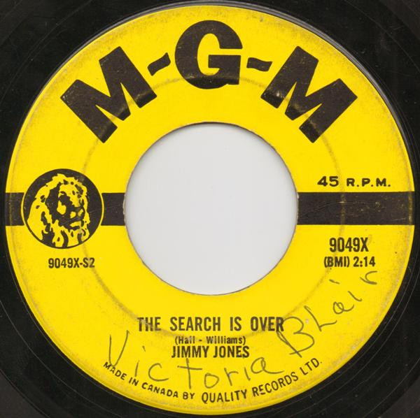 Jimmy Jones - Handy Man / The Search Is Over (7", Single) (Near Mint (NM or M-)) - Image 2