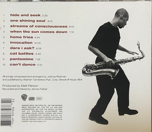 Joshua Redman - Freedom In The Groove (CD, Album, Club) (Near Mint (NM or M-)) - Image 4